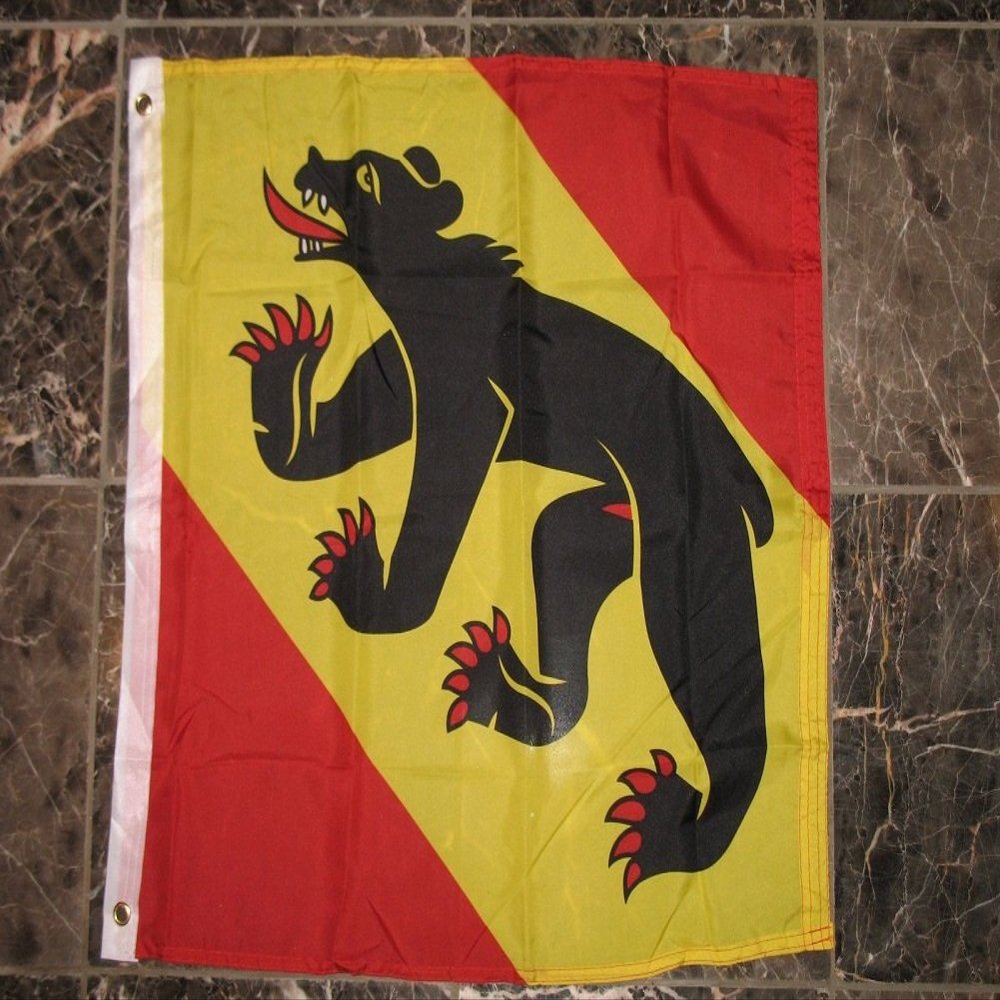 2x2 ft Bern Swiss Canton Black Bear Rough Tex Knitted Flag 2'x2' banner