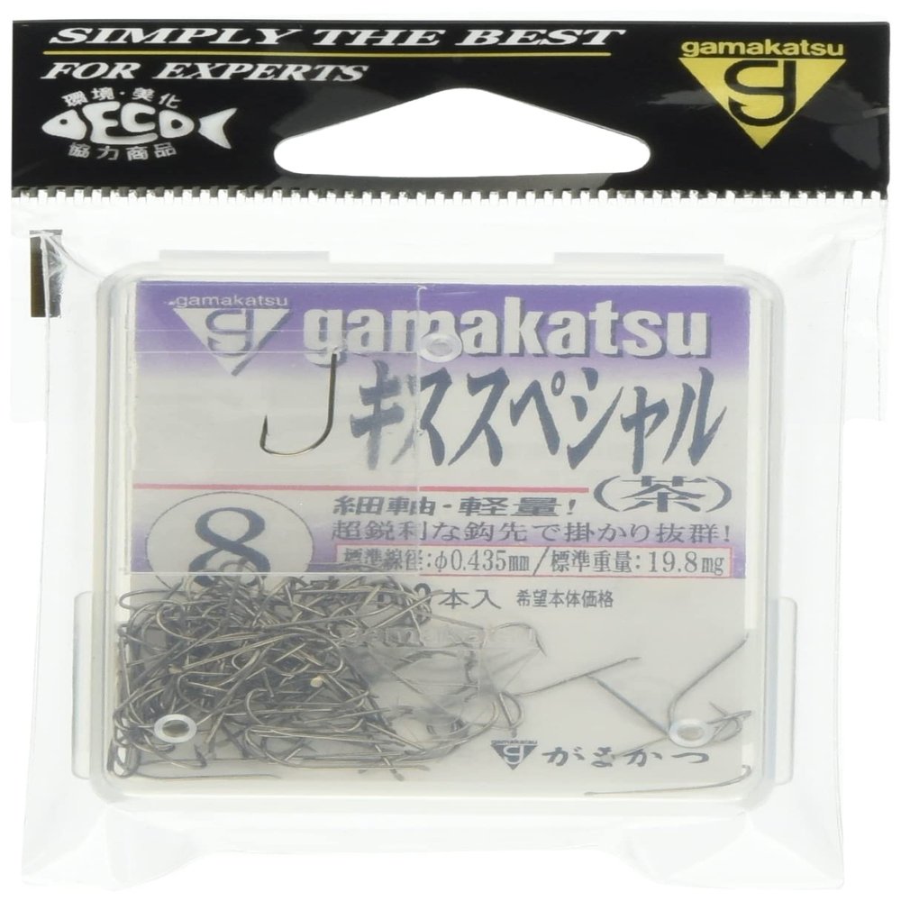 Gamakatsu 66821 Single Hook, The Box, Kiss Special No. 7, 100 Pieces, Brown
