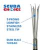 Scuba Choice 6.5' Aluminum Travel Hand Spear with 5-Prong Lionfish Tip & Free Carry Bag  Durable, Corrosion-Resistant 3-Piece Spearfishing Tool, Assembled in The USA view 4
