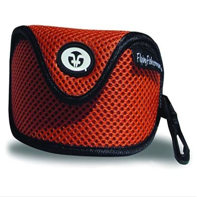 Flying Fisherman Sunglass Case with Clip, Orange Mesh