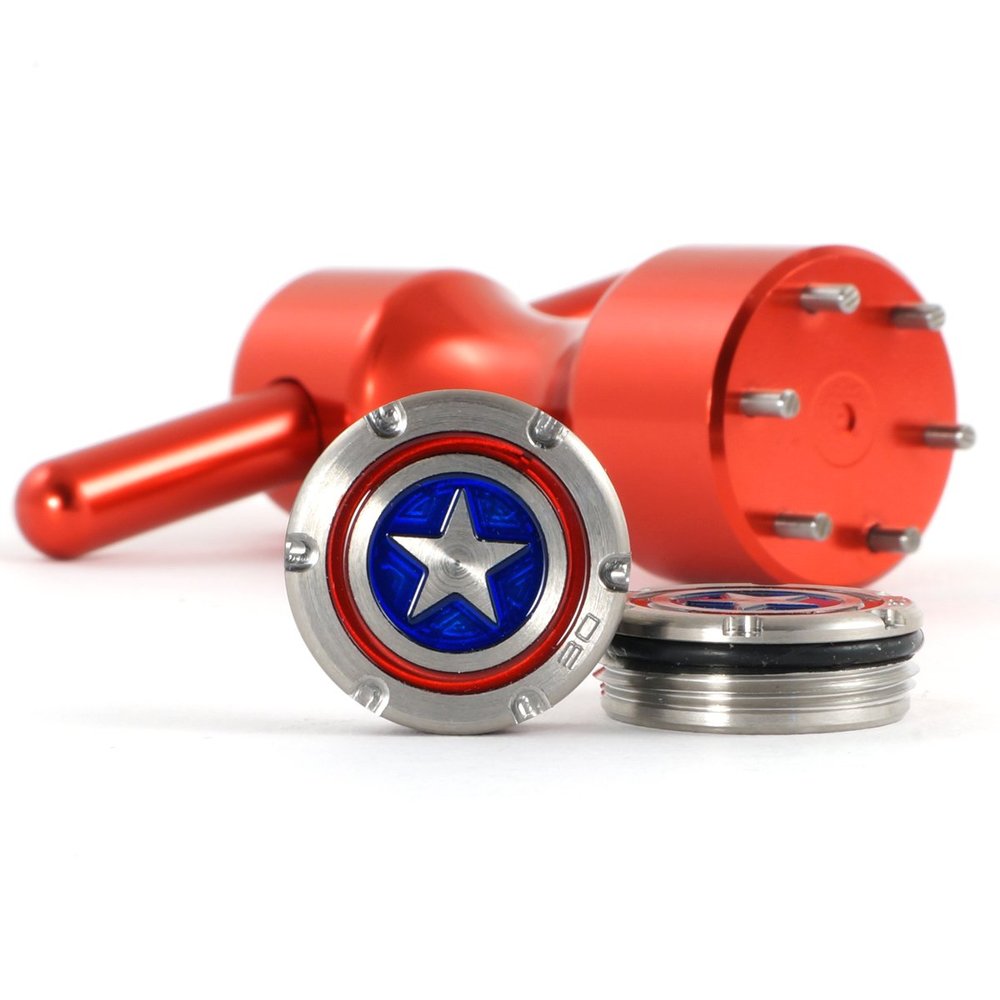 19th Hole Custom Shop 2 of 30g Deluxe Tour Style Weights for Scotty Cameron Putters + Wrench, America Shield (Red)