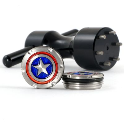 19th Hole Custom Shop 2 of 40g Deluxe Tour Style Weights for Scotty Cameron Putters + Wrench, America Shield (Black)
