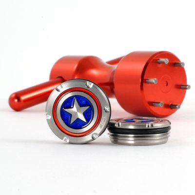 19th Hole Custom Shop 2 of 40g Deluxe Tour Style Weights for Scotty Cameron Putters + Wrench, America Shield (Red)