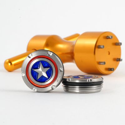 19th Hole Custom Shop 2 of 40g Deluxe Tour Style Weights for Scotty Cameron Putters + Wrench, America Shield (Gold)