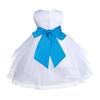 ekidsbridal Wedding Pageant White Shimmering Organza Flower Girl Dress 4613S 4 view 2