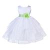 ekidsbridal Wedding Pageant White Shimmering Organza Flower Girl Dress 4613S 10 view 1