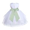 ekidsbridal Wedding Pageant White Shimmering Organza Flower Girl Dress 4613S 10 view 2