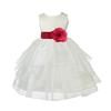 Wedding Pageant Ivory Shimmering Organza Flower Girl Dress 4613S 4 view 1