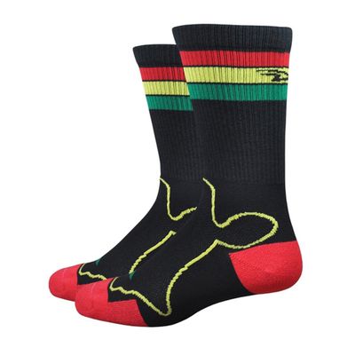 DeFeet Levitator Trail Irie Socks, Medium, Black