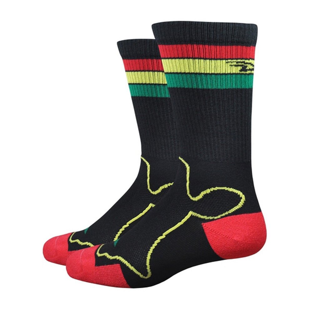 DeFeet Levitator Trail Irie Socks, Medium, Black