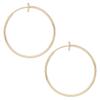 Pair of Gold Plated Hoop Clip On Earrings with Spring Closure (5/8 inch) view 1