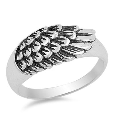 Angel Wings Wholesale Biker Ring New .925 Sterling Silver Band Size 7