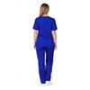 M&M SCRUBS Womens Medical Scrub Set V-Neck Top & Pants with Pockets, Poly Cotton Nursing Uniform XL Royal Blue view 3