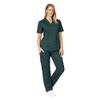 M&M SCRUBS Women Scrub Set Medical Scrub Top and Pants XS Hunter Green view 2