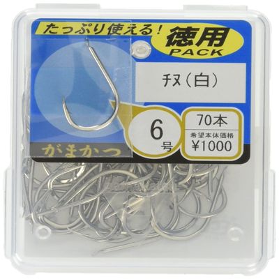 Gamakatsu 66716 Single Hook Chinu The Box No. 4, 78 Pieces, White