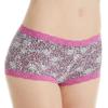 Maidenform womens Dream Cotton With Lace boy shorts panties, Navy/Black, X-Large US view 2