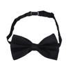 Premium Classic Solid Color Adjustable Tuxedo Neck Bowtie Bow Tie, Black view 2