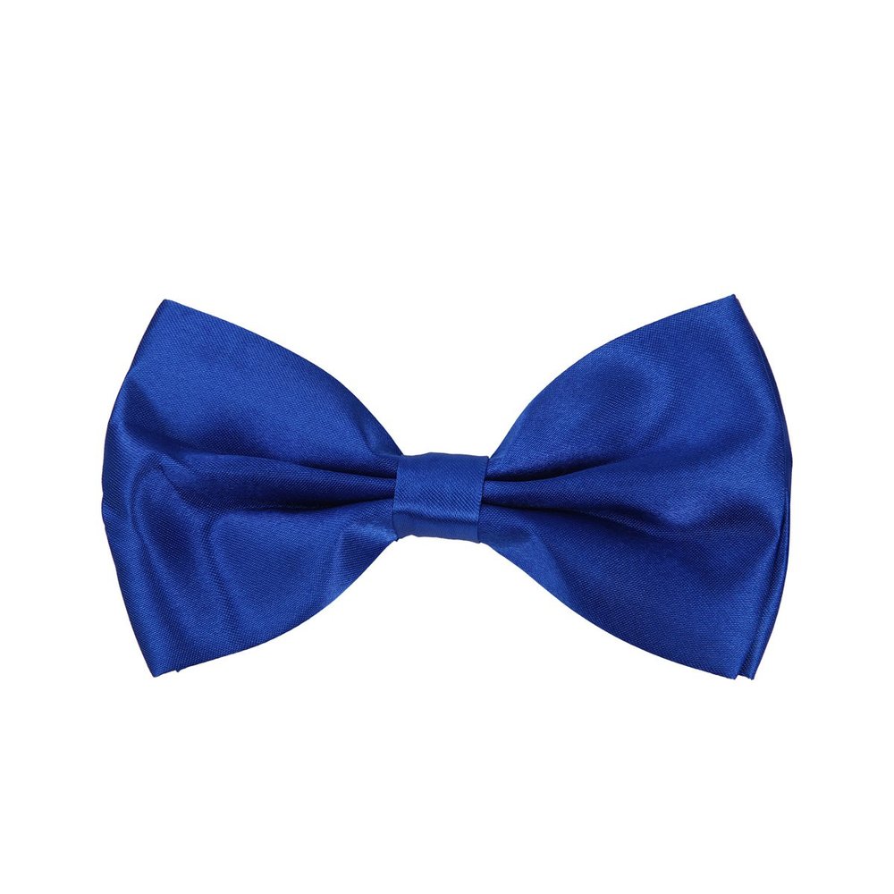 Premium Classic Solid Color Adjustable Tuxedo Neck Bowtie Bow Tie, Blue