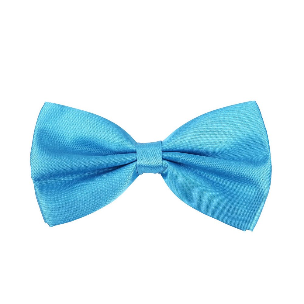 Premium Classic Solid Color Adjustable Tuxedo Neck Bowtie Bow Tie, Light Blue
