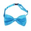 Premium Classic Solid Color Adjustable Tuxedo Neck Bowtie Bow Tie, Light Blue view 2