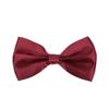 Premium Classic Solid Color Adjustable Tuxedo Neck Bowtie Bow Tie, Burgundy view 1