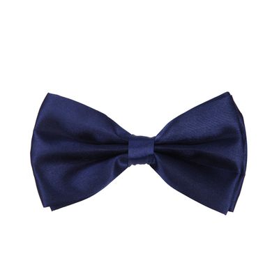 Premium Classic Solid Color Adjustable Tuxedo Neck Bowtie Bow Tie, Navy