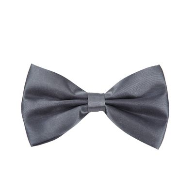 Premium Classic Solid Color Adjustable Tuxedo Neck Bowtie Bow Tie, Grey