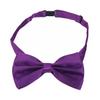 Premium Classic Solid Color Adjustable Tuxedo Neck Bowtie Bow Tie, Purple view 2