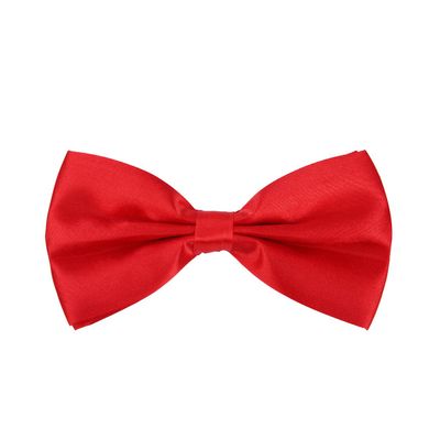 Premium Classic Solid Color Adjustable Tuxedo Neck Bowtie Bow Tie, Red