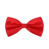 Premium Classic Solid Color Adjustable Tuxedo Neck Bowtie Bow Tie, Red view 1