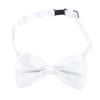 Premium Classic Solid Color Adjustable Tuxedo Neck Bowtie Bow Tie, White view 2