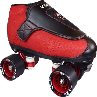 VNLA Junior Code Red Jam Skates for Men and Women - Indoor Unisex Roller Skates for Tricks and Jam Skating- Red/Black (Men 6 / Women 7)