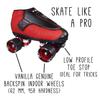 VNLA Junior Code Red Jam Skates for Men and Women - Indoor Unisex Roller Skates for Tricks and Jam Skating- Red/Black (Men 6 / Women 7) view 2