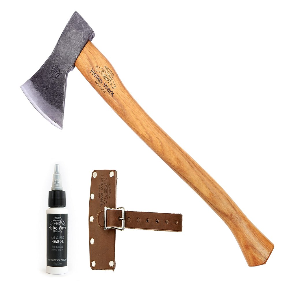 1844 Helko Werk Germany Traditional Rheinland - Made in Germany Compact Lightweight Axe for Backpacking Camping Long Hatchet - Head 1.5 lbs, Handle 20 in. (Rheinland Pack Axe) #11327