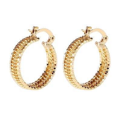 24k Real Gold Plated Men Jewelry Earring Women Jewelry Gift