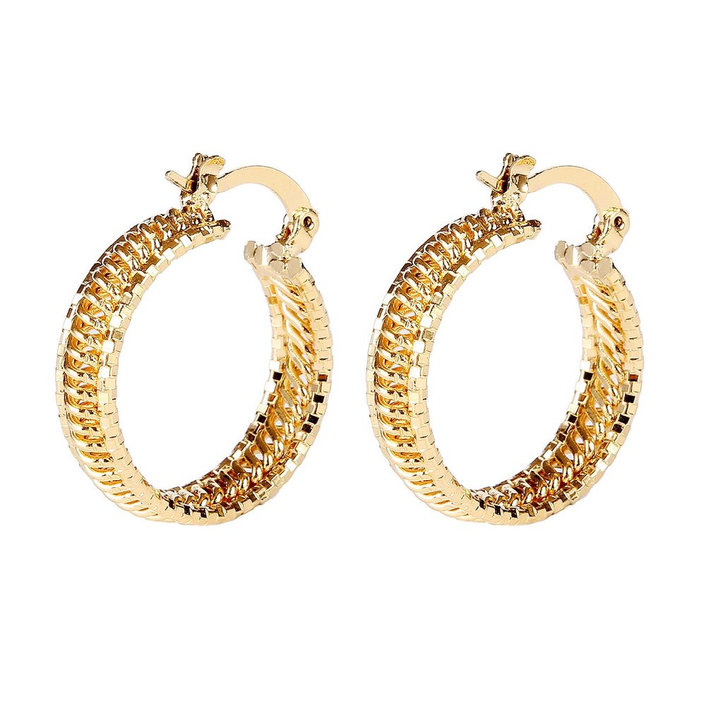24k Real Gold Plated Men Jewelry Earring Women Jewelry Gift