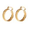 24k Real Gold Plated Men Jewelry Earring Women Jewelry Gift view 1