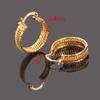 24k Real Gold Plated Men Jewelry Earring Women Jewelry Gift view 2