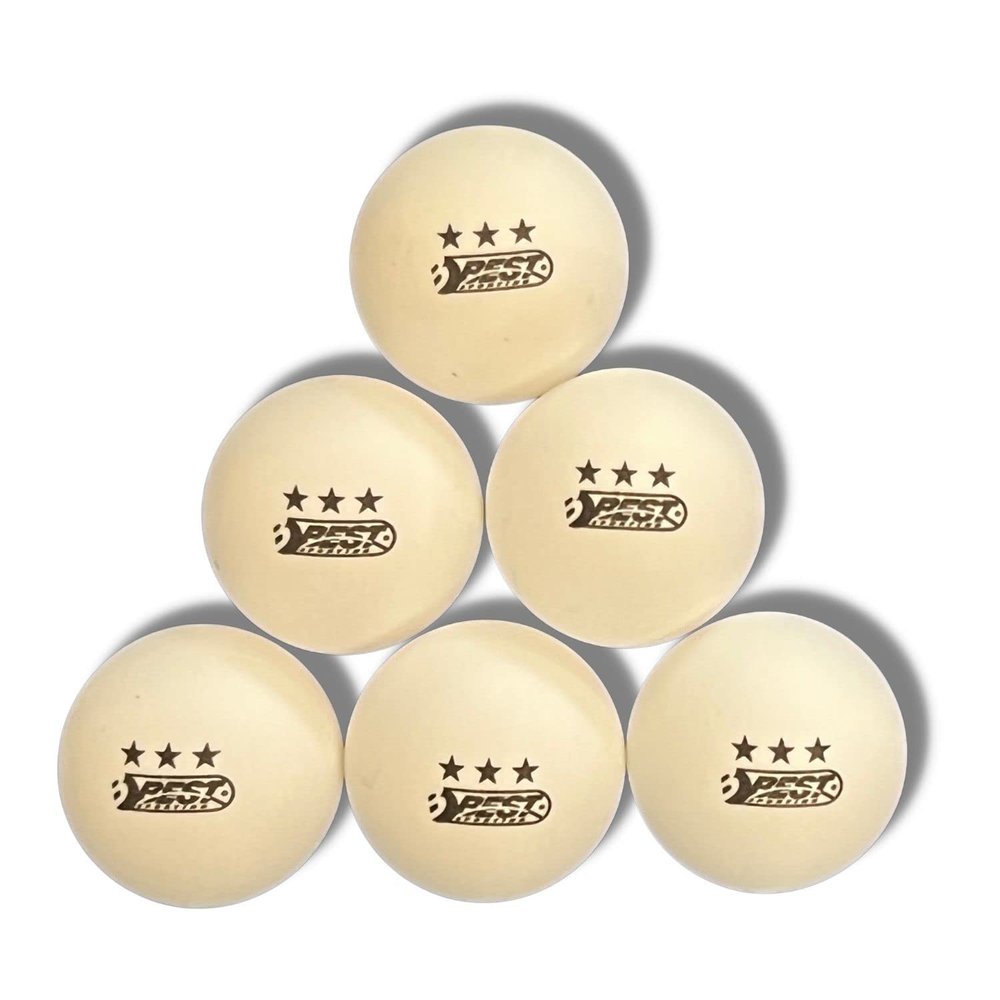 Best Sport 2059818 3-Star Table Tennis Tournament Balls - White