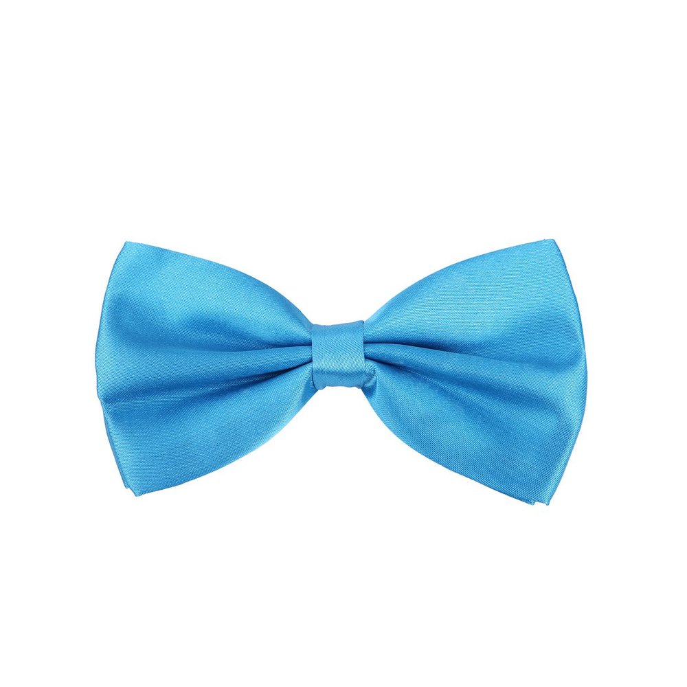Kids Small Solid Color Adjustable Tuxedo Neck Bowtie Bow Tie, Light Blue