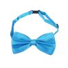 Kids Small Solid Color Adjustable Tuxedo Neck Bowtie Bow Tie, Light Blue view 2