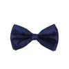 Kids Small Solid Color Adjustable Tuxedo Neck Bowtie Bow Tie, Navy view 1