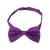 Kids Small Solid Color Adjustable Tuxedo Neck Bowtie Bow Tie, Purple view 2