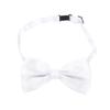 Kids Small Solid Color Adjustable Tuxedo Neck Bowtie Bow Tie, White view 2