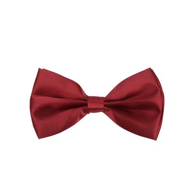 Kids Small Solid Color Adjustable Tuxedo Neck Bowtie Bow Tie, Burgundy