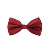 Kids Small Solid Color Adjustable Tuxedo Neck Bowtie Bow Tie, Burgundy view 1