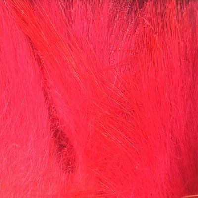 Hareline Fly Tying Crosscut Rabbit Strips - Fl. Sockeye Red