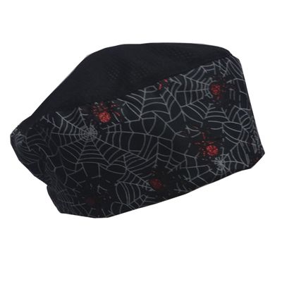 CHEFSKIN Chef Cook Surgeon Beanie Halloween Spider Web Design Lite Cool Spiderweb Black