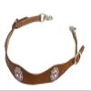 Showman Wide Wither Strap with Pink Crystal Concho Studs view 1
