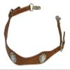Showman Wide Wither Strap with White Crystal Concho Studs view 1